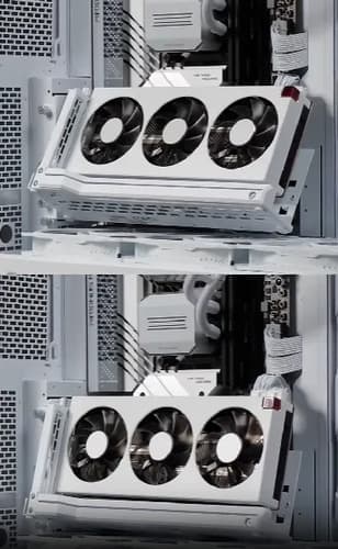 Suporte Gpu Vertical Regulável Pcie 4.0 Argb Com Extensor - 7