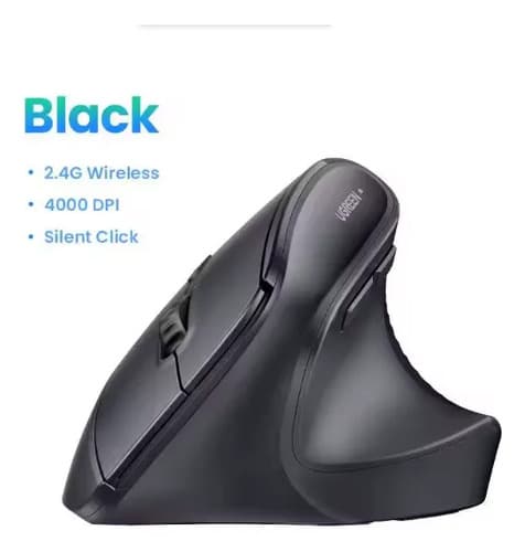 Mouse Vertical Sem Fio Ergonômico Ugreen M571p 4000 Dpi Preto - 3