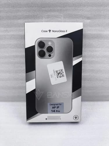 Capa iPhone 14 Pro Bansk Nanoglass 2 Prata Prata Liso Padrão Original - 8