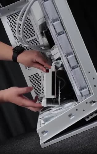 Suporte Gpu Vertical Regulável Pcie 4.0 Argb Com Extensor - 8