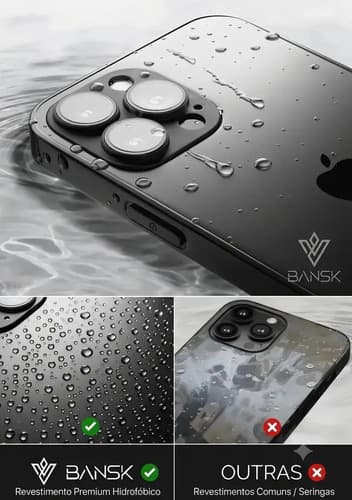 Capa iPhone 14 Bansk Nanoglass 2 Roxa Roxa Liso Roxa | Liso - 6
