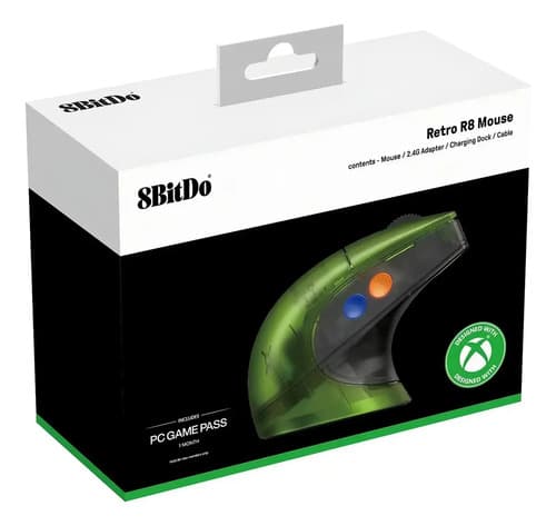 Mouse Sem Fio 8bitdo R8 Retro Xbox Paw3395 26.000 + Gamepass Verde-claro - 5