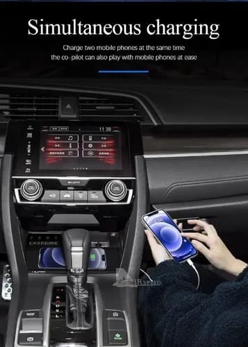 Carregador Sem Fio Wireless Por Indução Honda Civic G10 12v - 2
