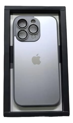 Capa iPhone 14 Pro Bansk Nanoglass 2 Prata Prata Liso Padrão Original - 1