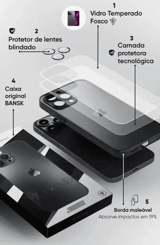 Capa iPhone 14 Pro Max Bansk Nanoglass 2 Verde Verde Liso - 3