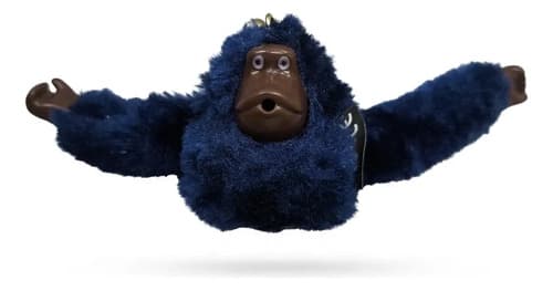 Chaveiro Pompom De Kong Chaveirinho De Macaquinho Com Sino Azul-escuro Sem Argola - 1